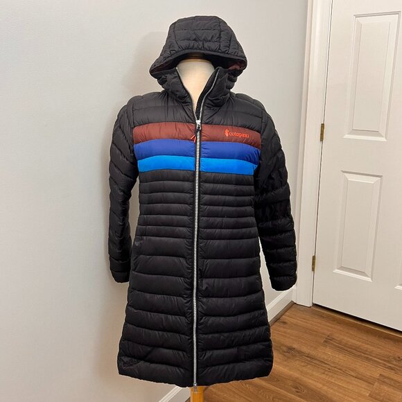 EUC Cotopaxi Fuego Down Parka Long Puffer with Hood Black Sz S